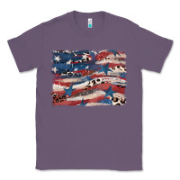 Lavender Leopard glitter American flag Classic Tee - FaDigitalArtStudio