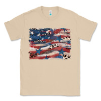 Mushroom Leopard glitter American flag Classic Tee - FaDigitalArtStudio
