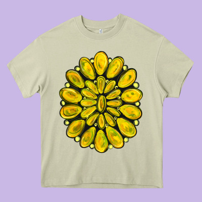Yellow  Gemstone Jewelny Heavy Core Tee Designed By Ranaportraitstore