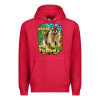 Cardinal raccoon home is where the trash is Premium Hoodie - BarkalooDesign