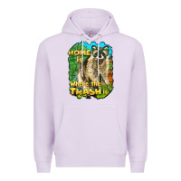 Lilac raccoon home is where the trash is Premium Hoodie - BarkalooDesign