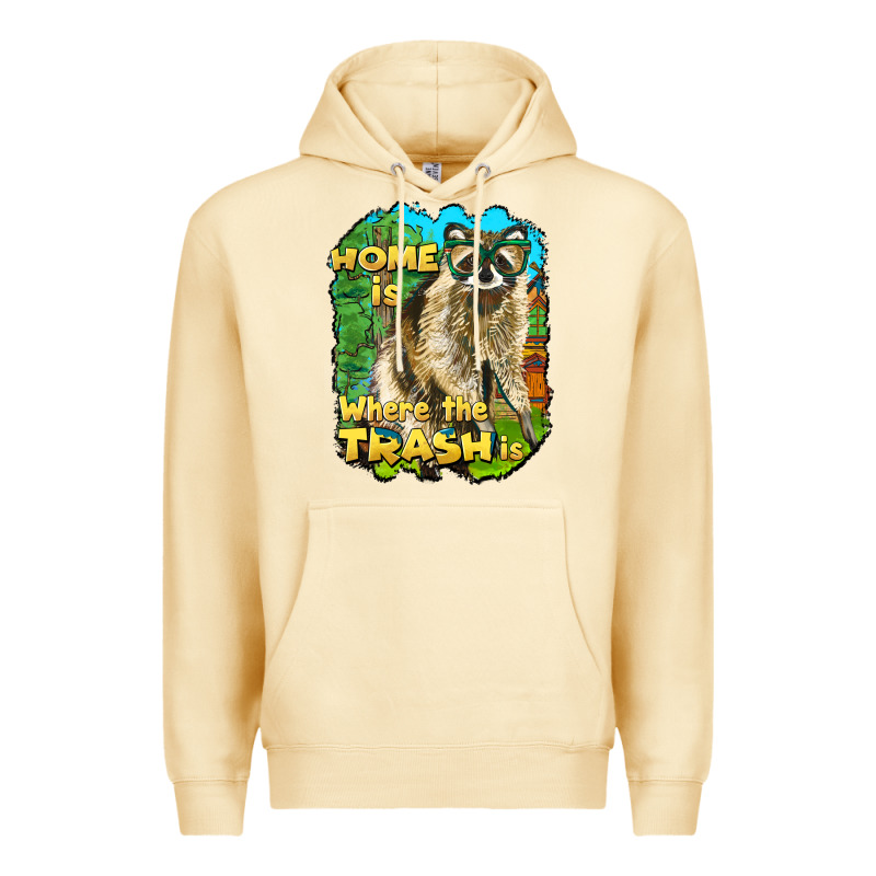 Raccoon Home Is Where The Trash Is Premium Hoodie by BarkalooDesign | Teevron
