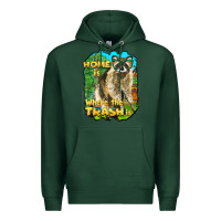 Sports Green raccoon home is where the trash is Premium Hoodie - BarkalooDesign