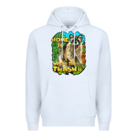White raccoon home is where the trash is Premium Hoodie - BarkalooDesign
