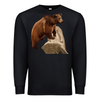 Black California Grizzly Bear Premium Sweatshirt - RanaPortraitStore