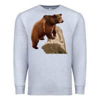 Heather Grey California Grizzly Bear Premium Sweatshirt - RanaPortraitStore