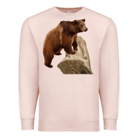 Pale Pink California Grizzly Bear Premium Sweatshirt - RanaPortraitStore