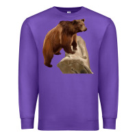 Purple California Grizzly Bear Premium Sweatshirt - RanaPortraitStore