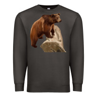 Smoke California Grizzly Bear Premium Sweatshirt - RanaPortraitStore
