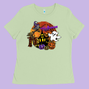 Halloween Ladies Tee Designed By Sublimationcraftshop