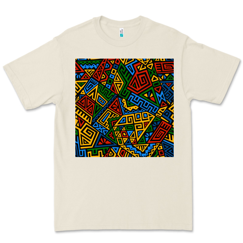 African Geometric Seamless Pattern Premium Tee by BundleAndBundleShop | Teevron