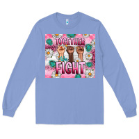 Colony Blue Breast Cancer Together Fight Long Sleeve Tee - Artiststas