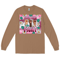 Toasted Coconut Breast Cancer Together Fight Long Sleeve Tee - Artiststas