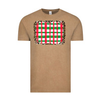 Vintage Coffee Christmas Pattern Vintage Tee - CowhideDigitalArt