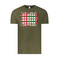 Vintage Olive Christmas Pattern Vintage Tee - CowhideDigitalArt