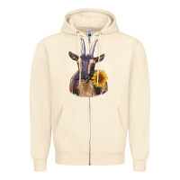 Sandshell dark goat Zipper Hoodie - RanaPortraitStore
