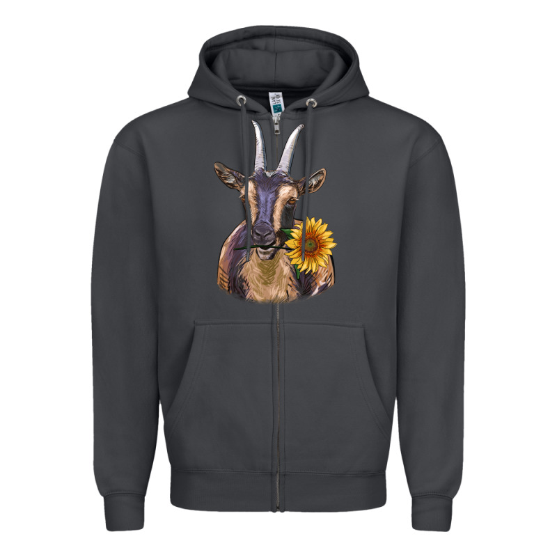 Dark Goat Zipper Hoodie by RanaPortraitStore | Teevron