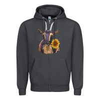 Smoke dark goat Zipper Hoodie - RanaPortraitStore