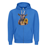 True Royal dark goat Zipper Hoodie - RanaPortraitStore