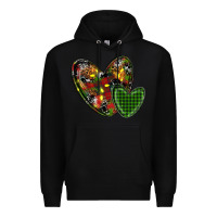 Black christmas heart Premium Hoodie - RanaPortraitStore