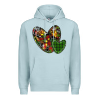 Blue Mist christmas heart Premium Hoodie - RanaPortraitStore