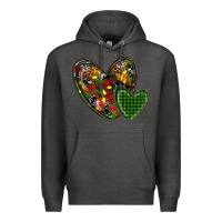 Charcoal Heather christmas heart Premium Hoodie - RanaPortraitStore