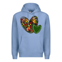 Colony Blue christmas heart Premium Hoodie - RanaPortraitStore