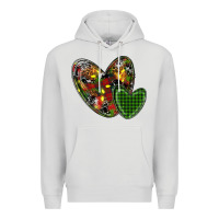 Dove Grey christmas heart Premium Hoodie - RanaPortraitStore