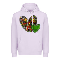 Lilac christmas heart Premium Hoodie - RanaPortraitStore
