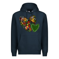 Navy christmas heart Premium Hoodie - RanaPortraitStore