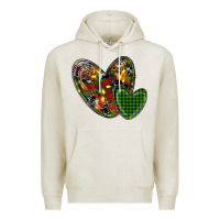 Oatmeal Heather christmas heart Premium Hoodie - RanaPortraitStore