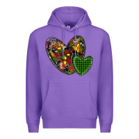 Purple christmas heart Premium Hoodie - RanaPortraitStore