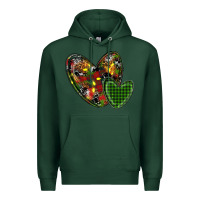 Sports Green christmas heart Premium Hoodie - RanaPortraitStore