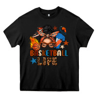 Black basketball life messy bun Heavy Core Tee - FaDigitalArtStudio