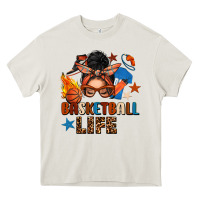 Cream basketball life messy bun Heavy Core Tee - FaDigitalArtStudio
