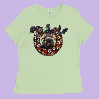 Halloween Donkey Ladies Tee Designed By Sublimationcraftshop