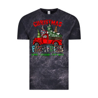 Cloud Black christmas tree farm truck Vintage Tee - CowhideDigitalArt