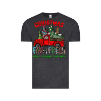 Vintage Black christmas tree farm truck Vintage Tee - CowhideDigitalArt