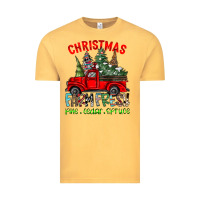 Vintage Mustard christmas tree farm truck Vintage Tee - CowhideDigitalArt