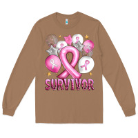 Toasted Coconut Balloons cancer ribbon survivor Long Sleeve Tee - Artiststas