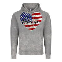Cloud Rock veteran heart american flag Vintage Hoodie - BarkalooDesign