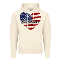 Vintage Artic veteran heart american flag Vintage Hoodie - BarkalooDesign