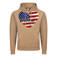 Vintage Coffee veteran heart american flag Vintage Hoodie - BarkalooDesign