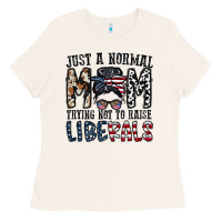 Bone just a regular mom trying not to raise liberals Ladies Tee - CowhideDigitalArt
