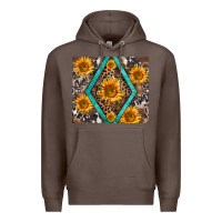Coffee sunflower tumbler Premium Hoodie - BarkalooDesign