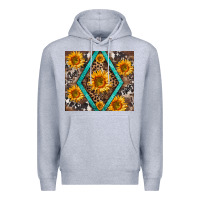 Heather Grey sunflower tumbler Premium Hoodie - BarkalooDesign