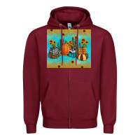 Burgundy fall pumpkin tumbler Zipper Hoodie - RanaPortraitStore