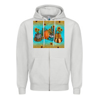 Dove Grey fall pumpkin tumbler Zipper Hoodie - RanaPortraitStore