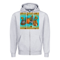 Heather Grey fall pumpkin tumbler Zipper Hoodie - RanaPortraitStore