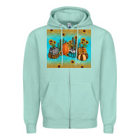 Seafoam fall pumpkin tumbler Zipper Hoodie - RanaPortraitStore